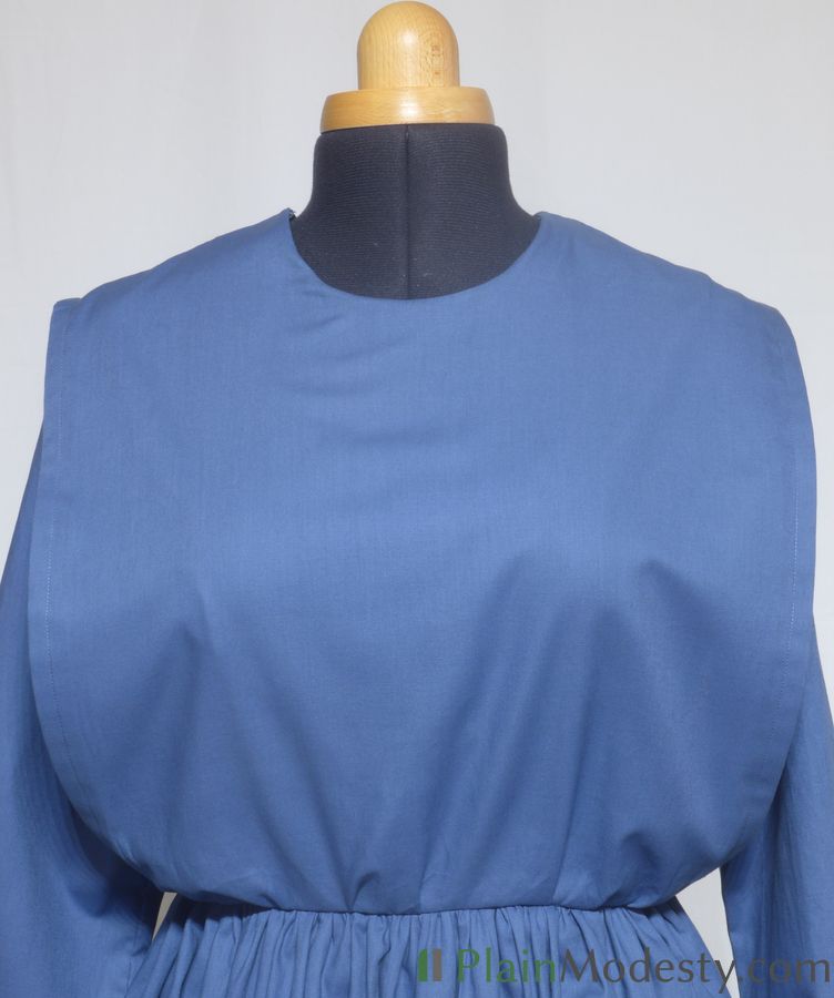 Cape Dress Front View Front view of a cape dress with a Wide, Straight, Gathered, Gaping cape