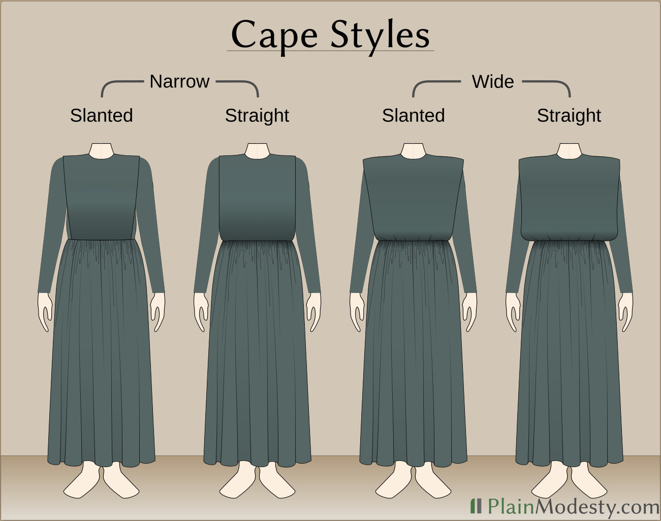 modest cape dress