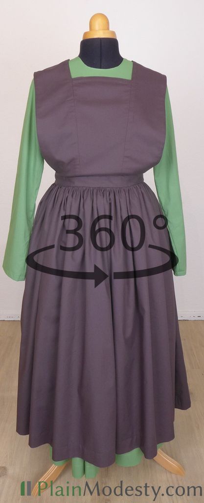 Around view of pinafore on model Around view of pinafore on model