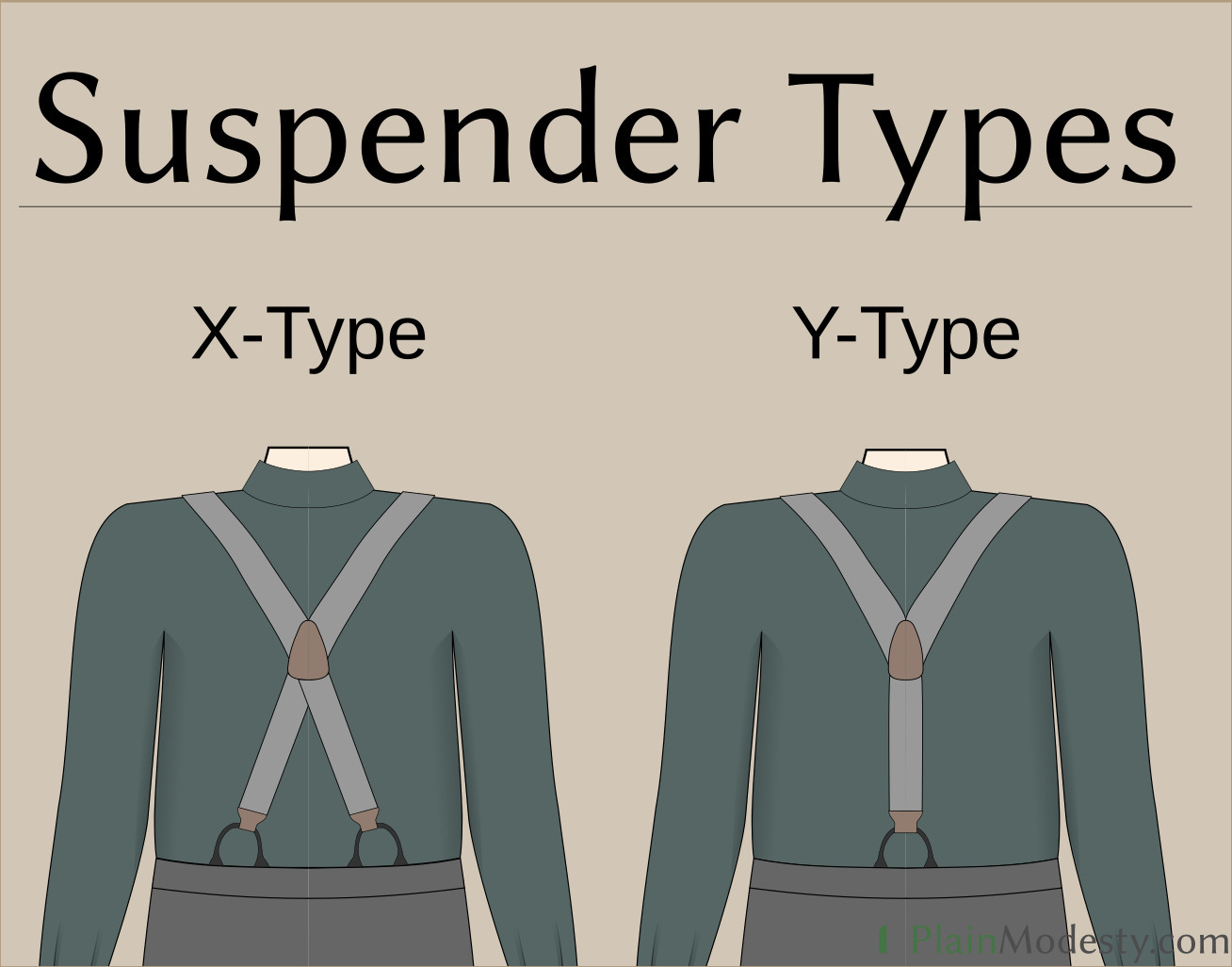 Suspenders Plain Modesty